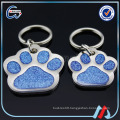 Beautiful metal glitter paw dog tag for PET